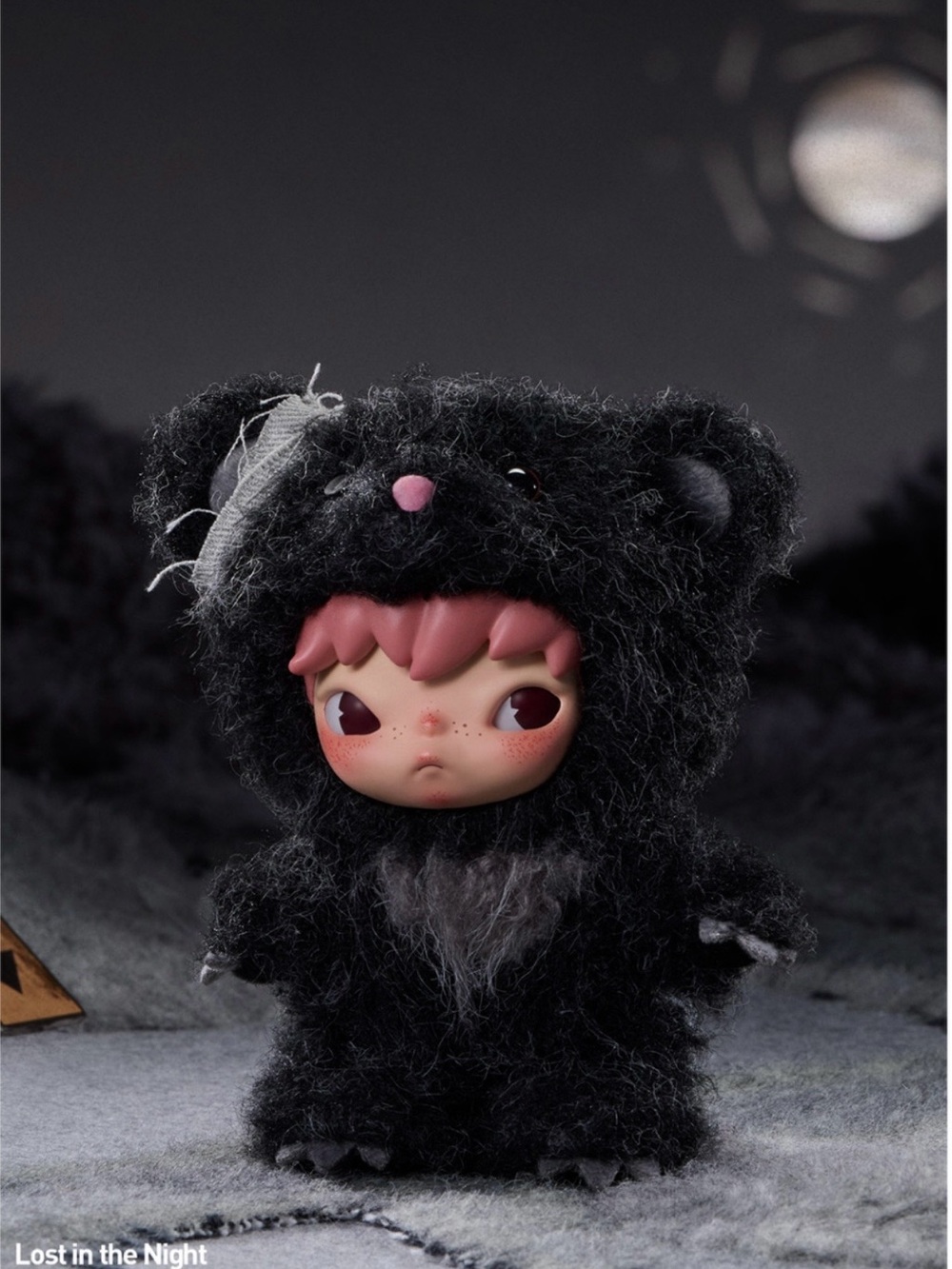 PopMart Hirono Road Journal Series-Plush Doll Pendant (Lost in the Night)